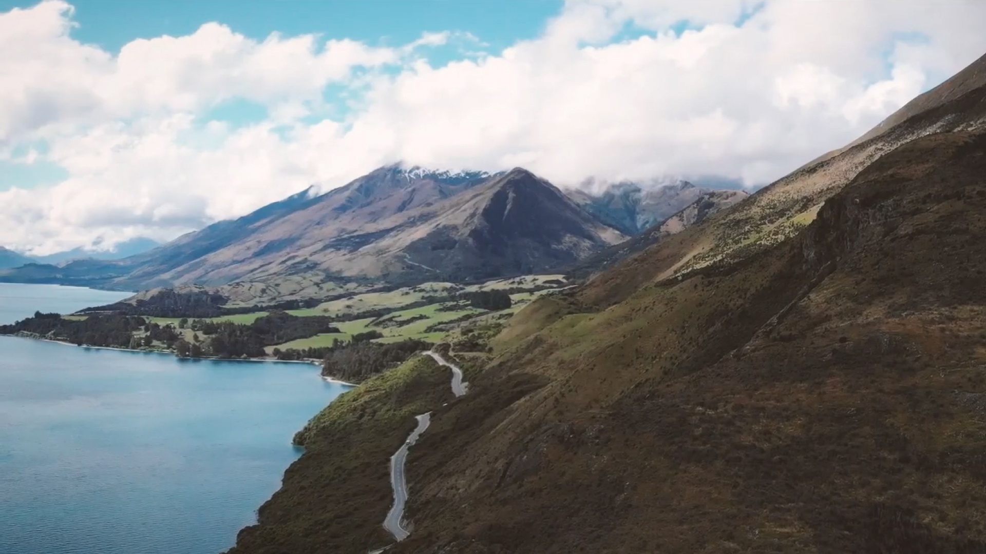photo of New Zealand mountains and roads